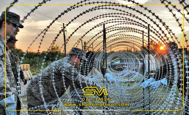 کاربرد سیم خاردار در مصارف نظامی